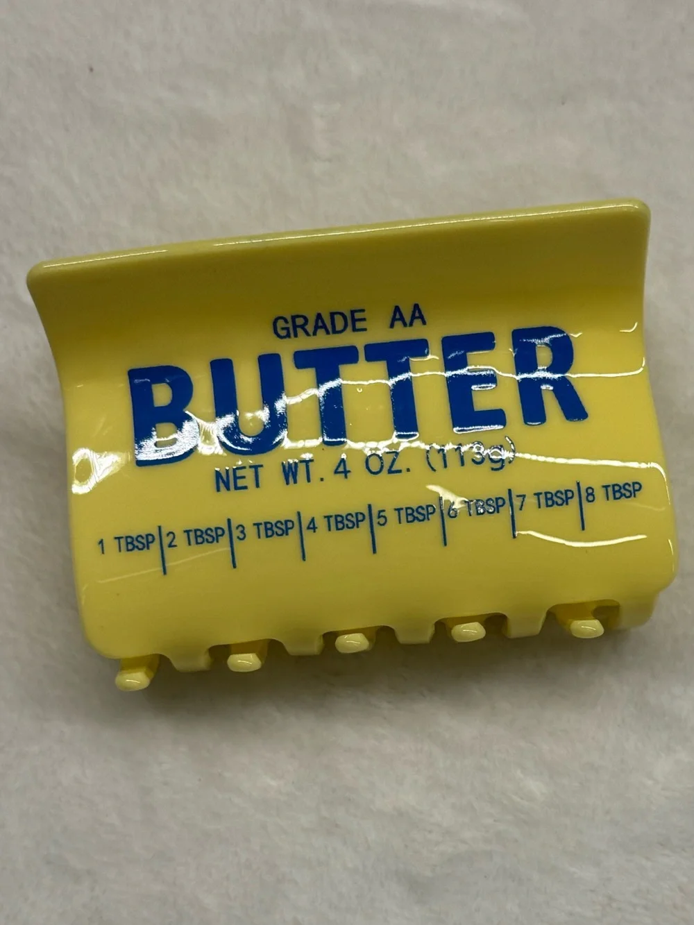 Butter Stick Hair Claw Clip Yellow Novelty Food-Themed Hair Accessory